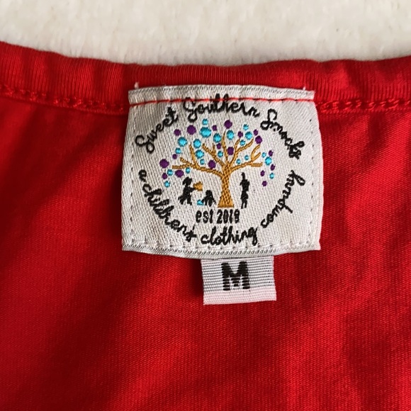 Sweet Southern Smocks | Disney Minnie Mouse Embroidered Racerback Tank Top Red M - Picture 6 of 16